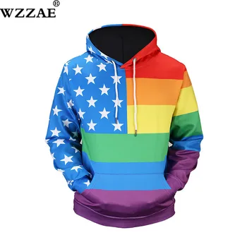 

2018 Newest Hip-hop design strpe printed 3D hoodies men fashion youth hooded sweatshirts man Casual M-3XL 3D Sportswear