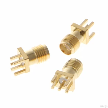 

10 Pcs SMA Female Jack Solder Edge 1.6mm Space PCB Mount Straight RF Connector New Drop ship