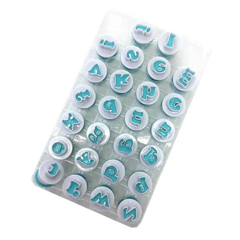 

26PCS Plastic Lowercase Alphabet Letter Cookie Cutter Cake Biscuit Baking Fondant Stamps Molds Moulds Decor Tools