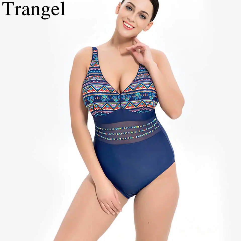 

Trangel Bikini 2019 Woman Swimsuit Big Size Swimsuit Swimwear Push Up Bodysuit Female Bathing Suit Plus Size Swimwear Swim Suit