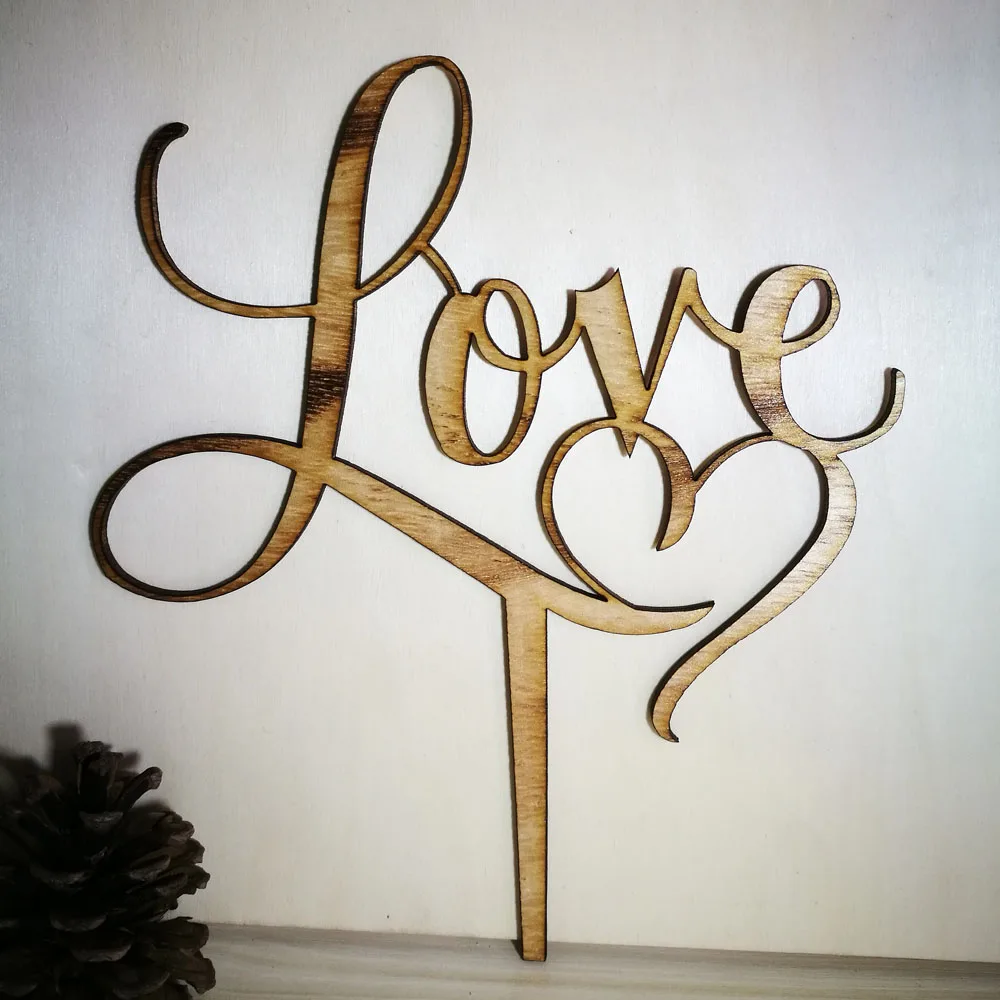 Acrylic Personalized Design Wedding Party Cake topper,Accessory wedding cake LOVE heart with butterfly engagement Cake Topper