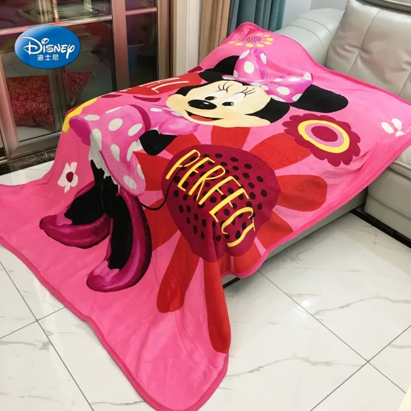 Disney Adorable Pink Minnie Mouse Flannel Thick Throw Blanket Sherpa