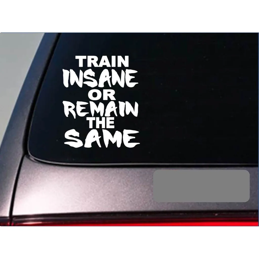 Train Insane sticker gym weightlifting fat burner window laptop Sticker 20cm | Игрушки и хобби