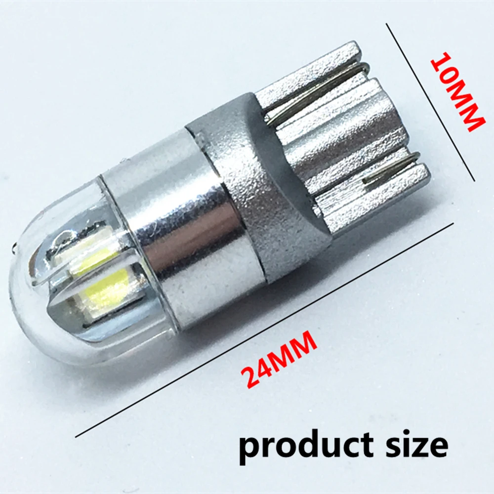 1 шт. T10 светодиодный автомобильный светильник SMD 3030 W5W 192 501 белый светильник задний боковой Клин для лампы парковочный купольный светильник габаритный фонарь WY5W Canbus