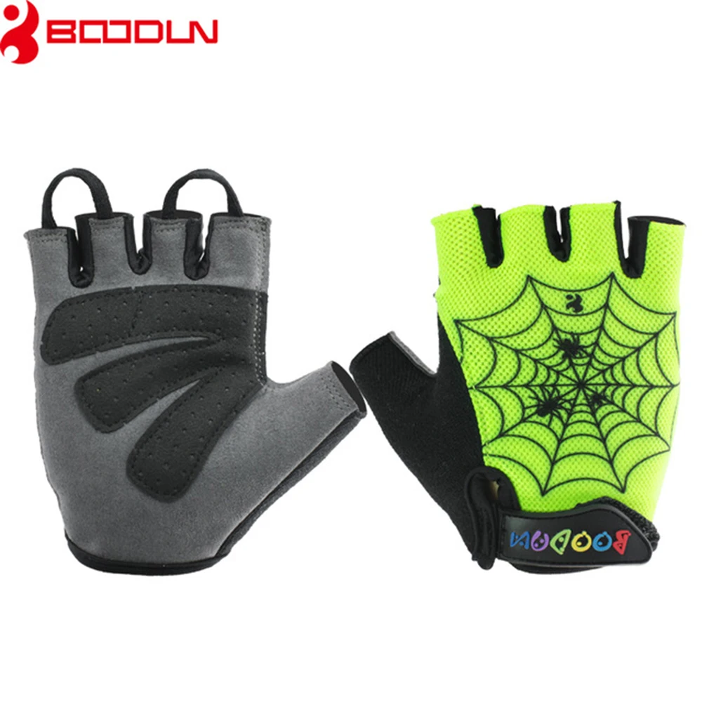 Boodun Brand Summer Fitness Half Finger Children Gloves Girls Boys