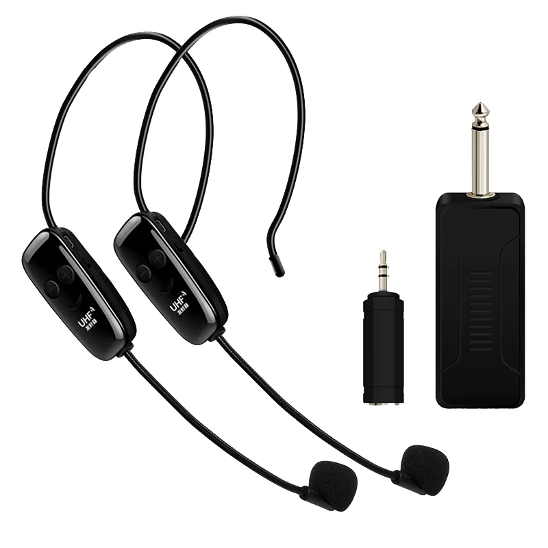 

U12F Uhf One For Two Wireless Headset Microphone Amplifier Mixer Suitable For Teaching Guides Meeting Lectures