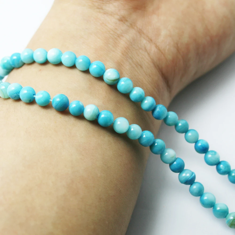 Hot Sale 6mm Round Natural freshwater Shell Beads Colour