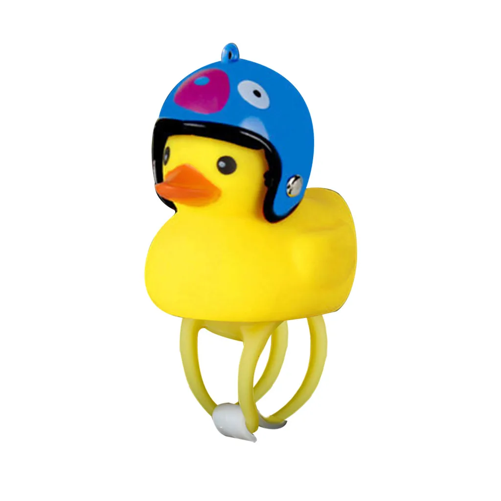 Discount Funy Animal Bicycle Light Cartoon Little Yellow Duck Helmet Head Light Shining Duck Bicycle Bells Handlebar Accessories 2.46 11