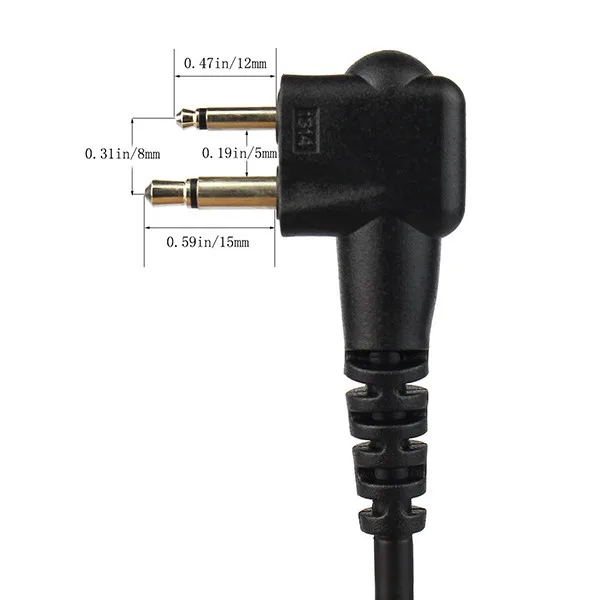 RETEVIS R-312 2Pin PTT MIC Динамик микрофон PU провод для Motorola GP68/GP88/GP300 для TYT TC-500/TC-600/TC-700 Walkie Talkie