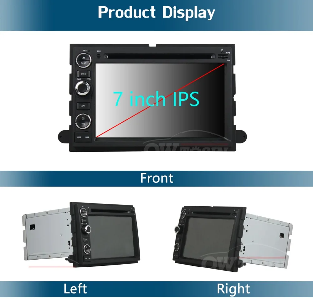 7" IPS 8 Core 4G+64G Android 9.0 Car DVD Player For Ford Explorer Fusion Mustang Focus Edge Expedition Escape F150 DSP DVR