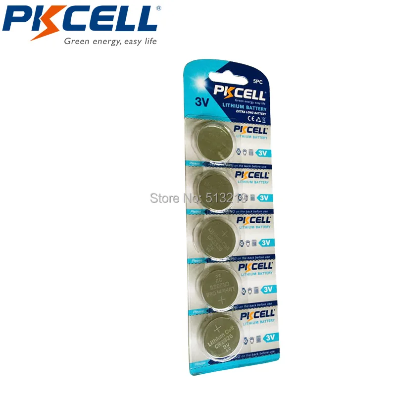 

5Pcs /Card 2325 3V 190mAh Capacity Lithium CR2325 Battery