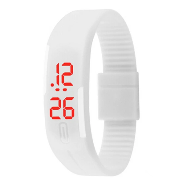 12 цветов модные женские мужские резиновые светодиодный часы Дата спортивный браслет цифровые наручные часы водонепроницаемые красочные Saat Relogio Feminino