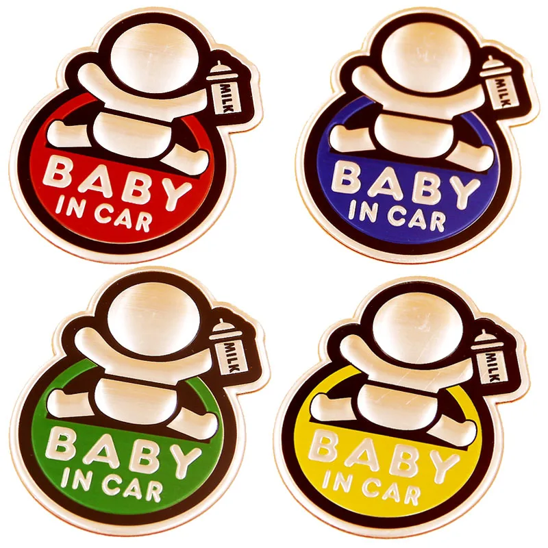 

FASP aluminum alloy sticker decal BABY IN CAR badge #01