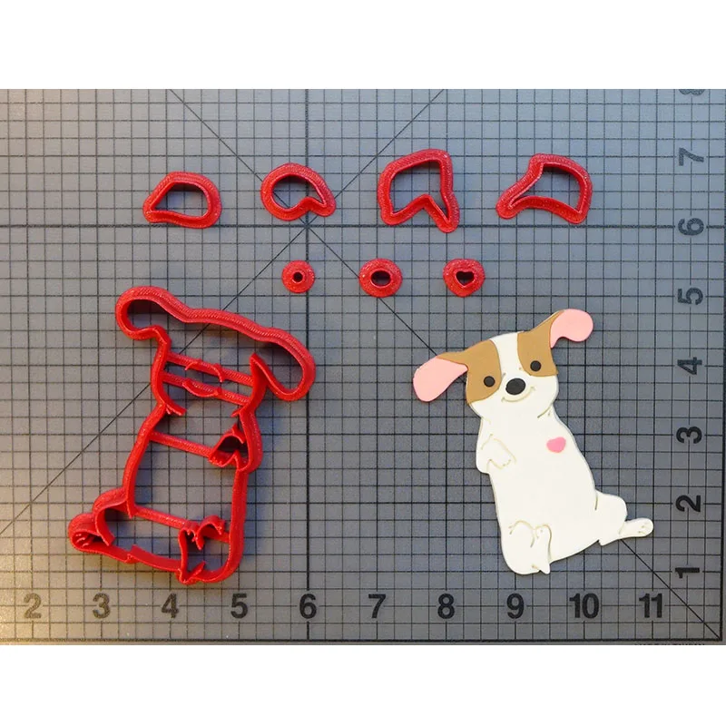 Попка корги резак для печенья набор на заказ 3D печать животных печенье штамп торт