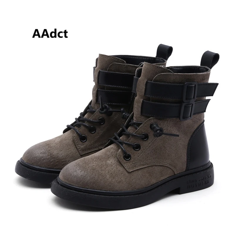 

AAdct Cotton warm martin boots for boys New fashion girls boots 2018 Winter short kids boots
