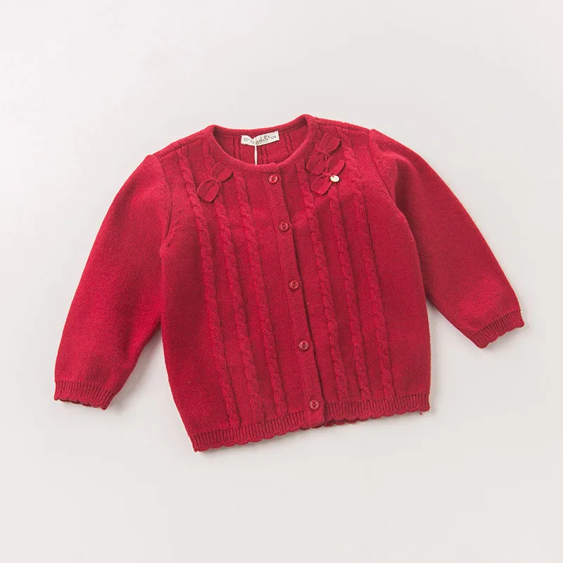 DB5558 dave bella/осенний Модный Кардиган для маленьких девочек, пальто для малышей, милый детский вязаный свитер