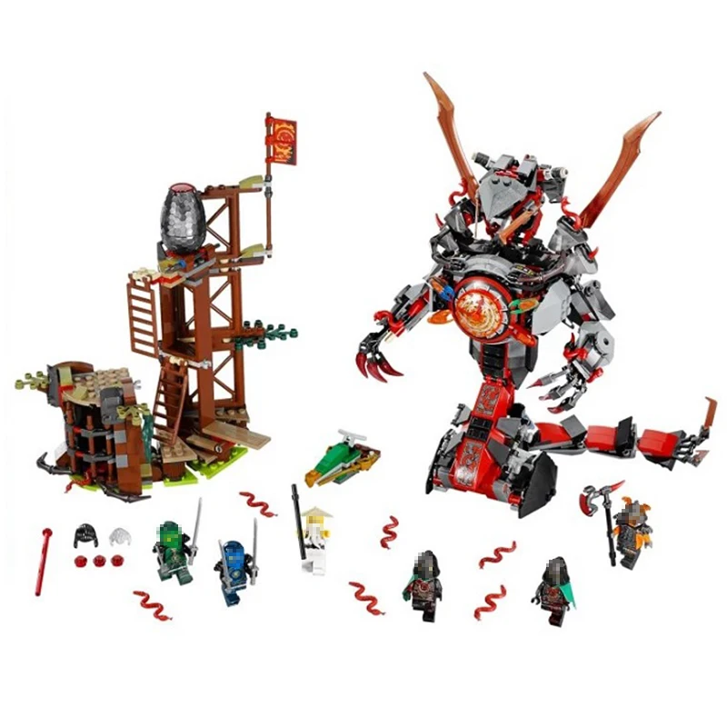 

734 PCS Dawn of Iron Doom Ninja Mini Figures Set Compatible with Legoness Ninjagoes 70626 Building Blocks Bricks Toys