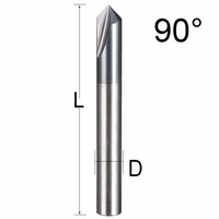 טונגסטן פלדה 1pc WEIX 3 חלילים HRC45 chamfer End Mill זווית 90 עבור נתב אלומיניום Bit קרביד כלי חותכני הטחינה Mayitr טונגסטן פלדה (2)