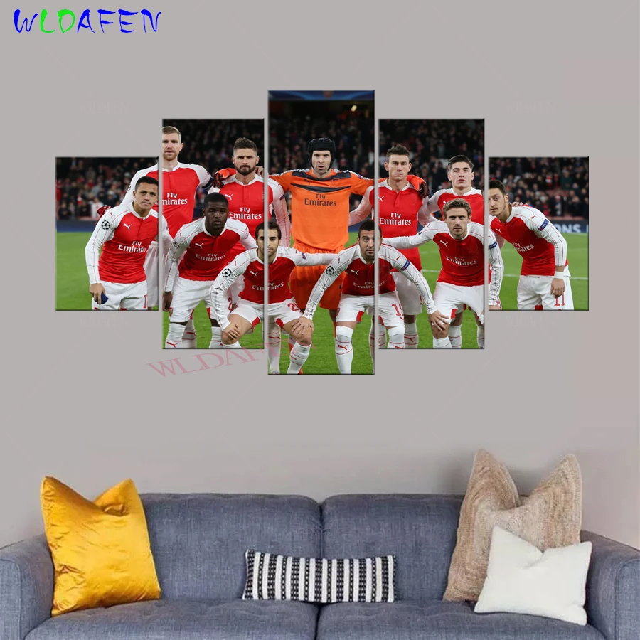Buy Unframed 5 Piece Canvas Painting Arsenal Football