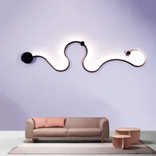

Creative Led Wall Lamp Nordic Lamps Decoration Of Bedroom Luminaire Waves Shape Hanging Light Sitting Room Corridor Lanterns