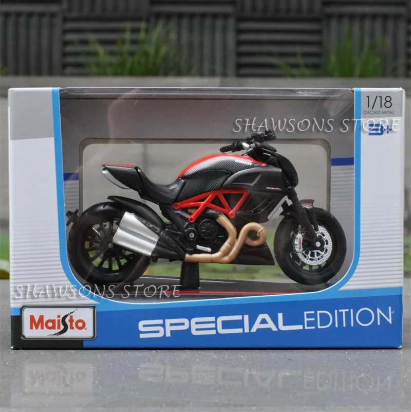 Литые игрушечные модели MAISTO 1:18 DUCATI DIAVEL карбоновый спортивный велосипед миниатюрный мотоцикл Реплика