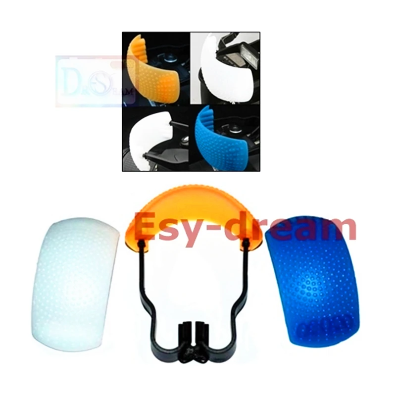 

3pcs Three Colors Pop-up Pop up Flash Diffuser Soft Bounce Cap Cover for Canon Nikon Pentax Fujifilm DSLR Camera PF022