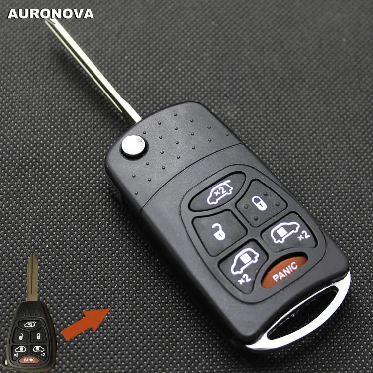 Auronnova новое обновление Складной Корпус ключа для Chrysler 300C Sebring Jeep Wrangler Компас 5 + 1