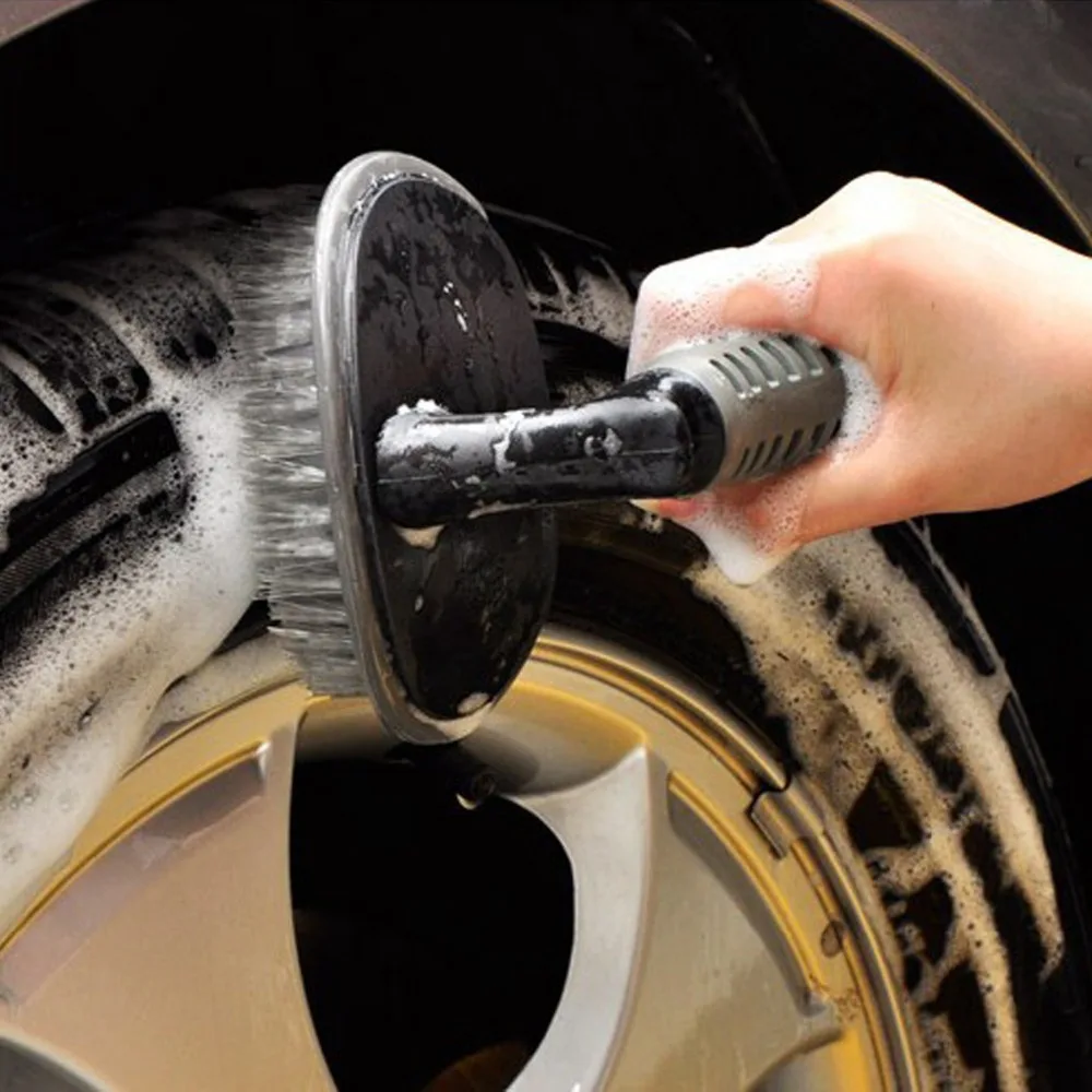 Useful Car Vehicle Motorcycle Wheel Tire Rim Scrub Brush Washing Clean