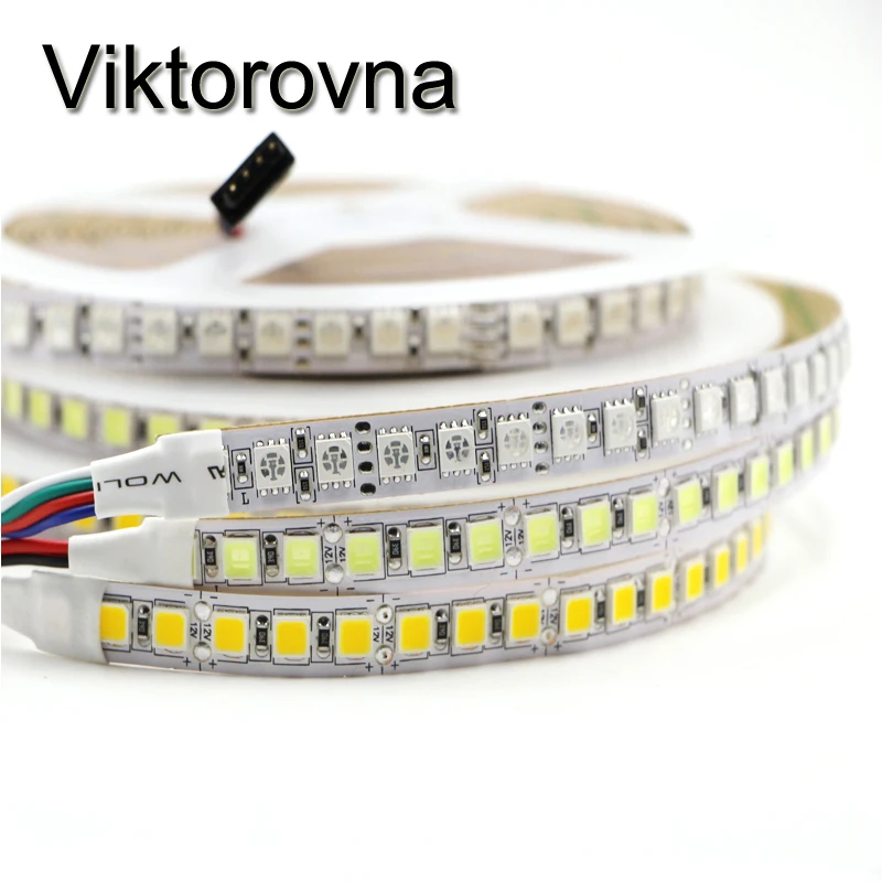 

DC12V 5m 5054 SMD RGB LED Strip Light 120LED/M Not waterproof Flexible Light Ribbon Double PCB Led Stripe Tape better than 5050