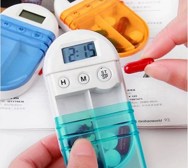 

Wholesale Automatic Pill Box Timer Electronic Timing Pill Case Portable Outdoor Travel Medicine Box