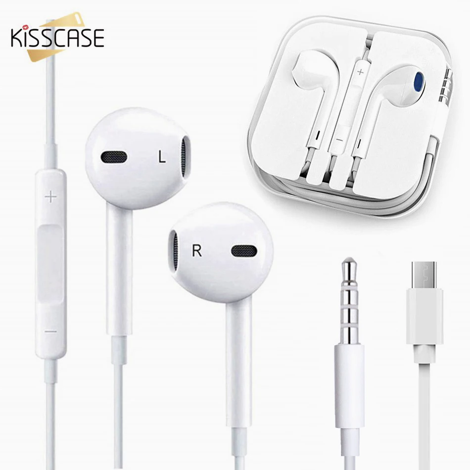 

KISSCASE 3.5mm Sports Wire Earphone With Microphone 3D Stereo Gaming Music Earbuds Earphone For Huawei Xiaomi PC fone de ouvido