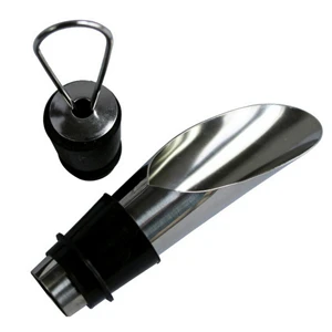 Tenske Stainless Liquor Spirit Pourer Flow Wine Bottle Pour Spout Stopper Stainless Steel Cap Pour Spout Stopper Barware C30423 - Цвет: a