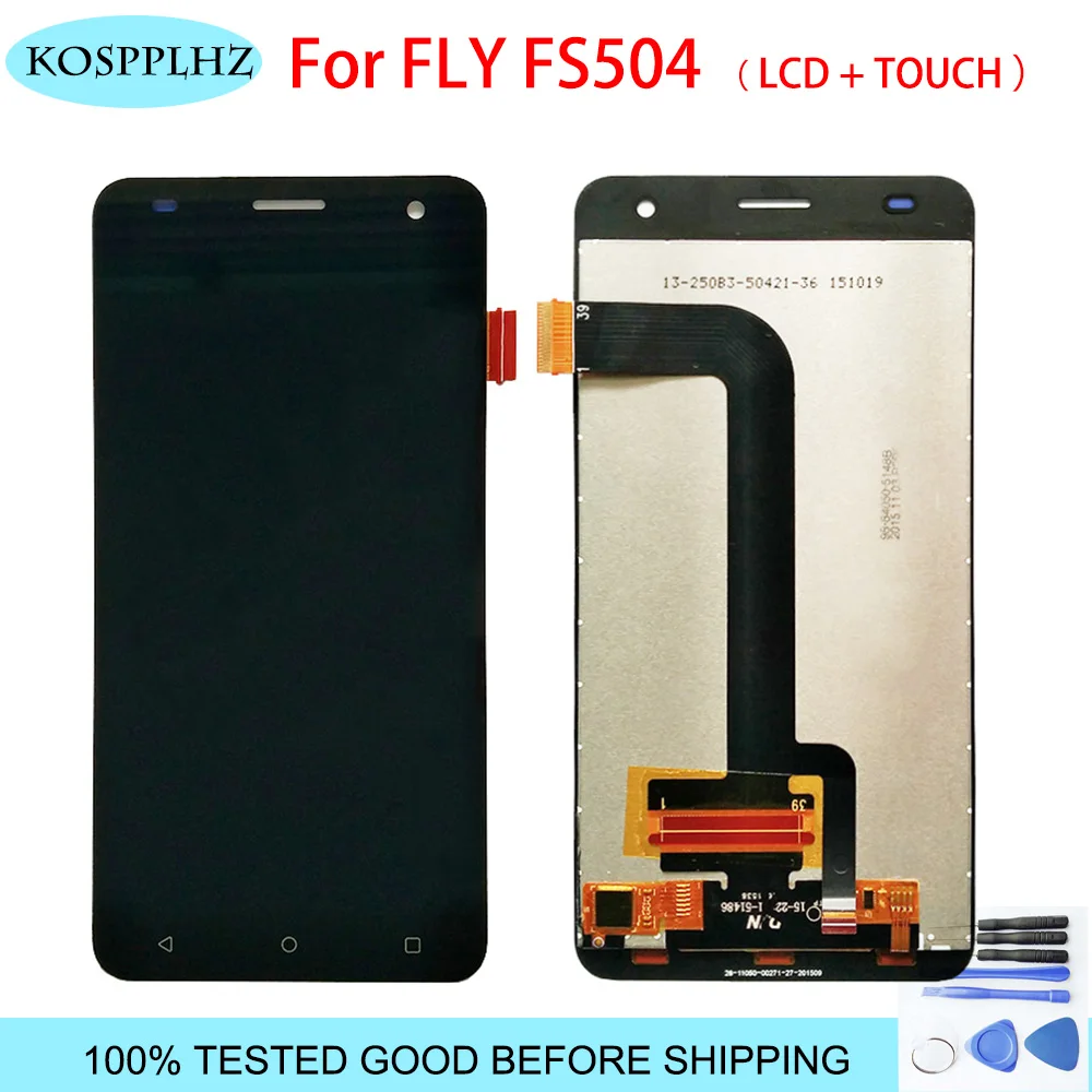 

original Quality For Fly FS504 Cirrus 2 LCD Display And Touch Screen Digitizer Assembly 5.0 inch phone fly fs 504 lcd with tools