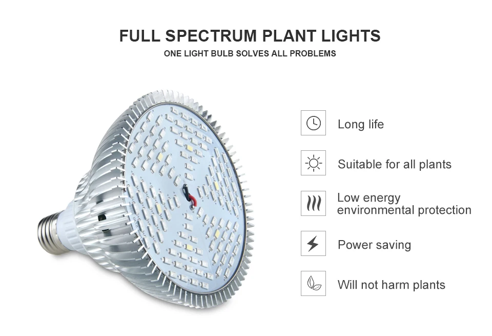 Светодиодная лампа для выращивания AC85-265V SMD5730 E27 фито-светильник s полный спектр светодиодный светильник Гидропоника высокая мощность светодиодный светильник для роста растений