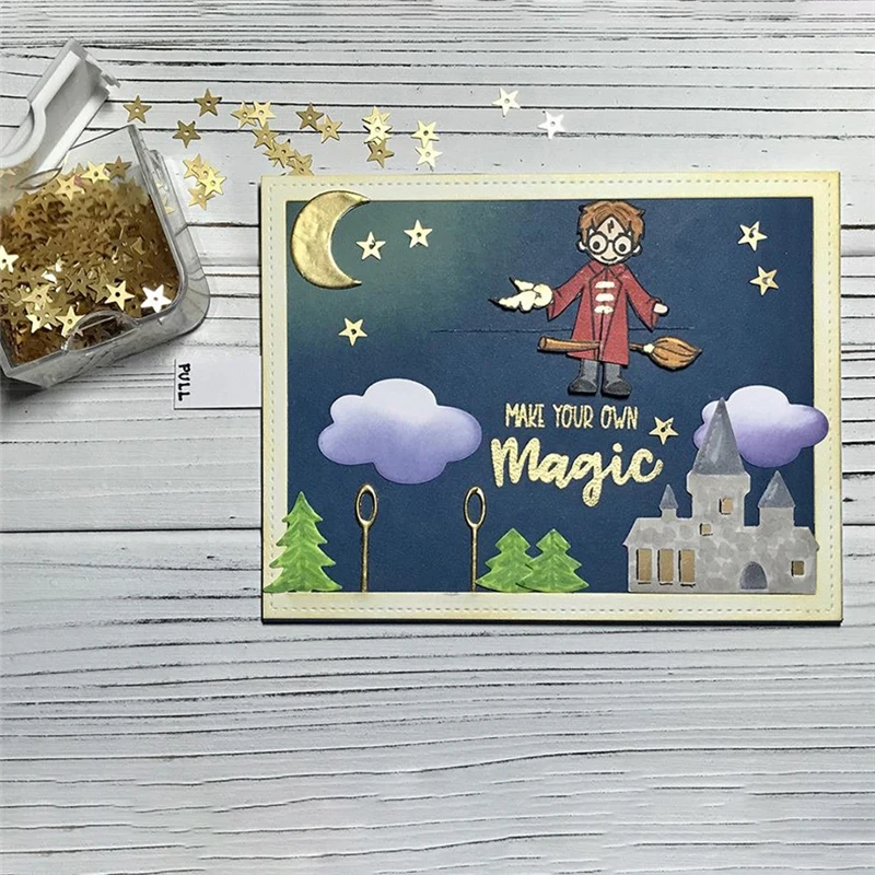 

CJCrafts Castle Scene Builder Die New 2019 Architecture Metal Cutting Dies for Scrapbooking DIY Album Stencil Craft Decor Card