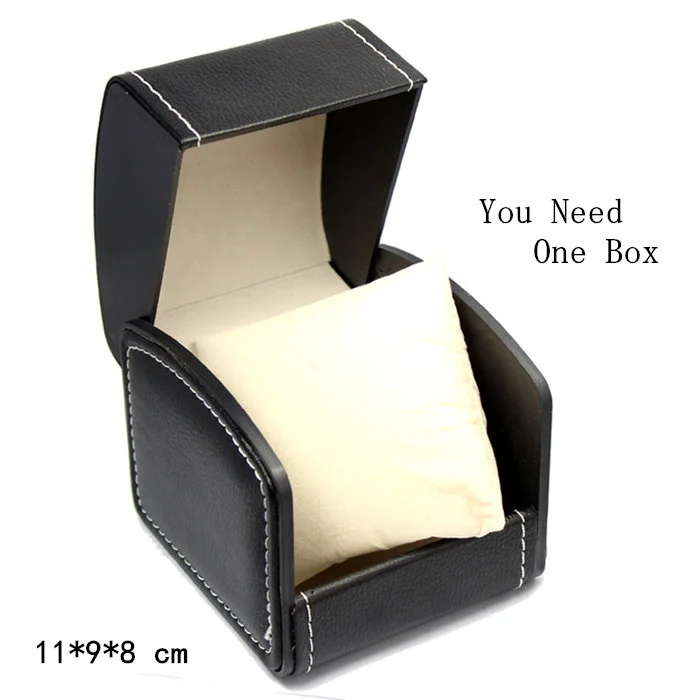 

Wholesale PU Leather Watch Package Box Black Watch Storage Case Bracelet Display Boxes New Jewelry Packing Gift Boxes