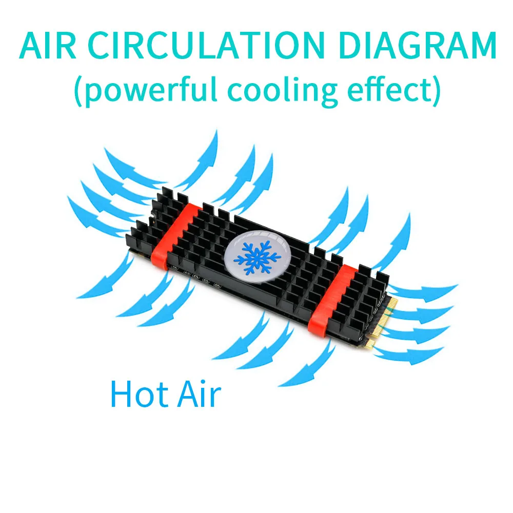 Радиатор SSD PCIE NVMe M.2 2280 радиатор алюминиевый радиатор прессованный теплоотвод для SSD рассеивание тепла охлаждение кулер 22x76x10 мм