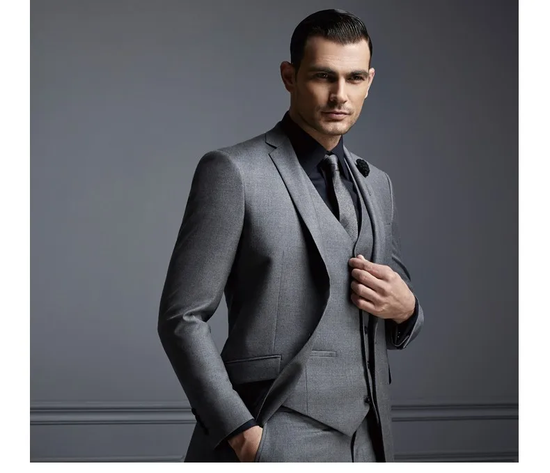 2017-new-design-black-gray-two-button-Groom-Tuxedos-Best-man-Suit-Wedding-Groomsman-Men-Suits (1)