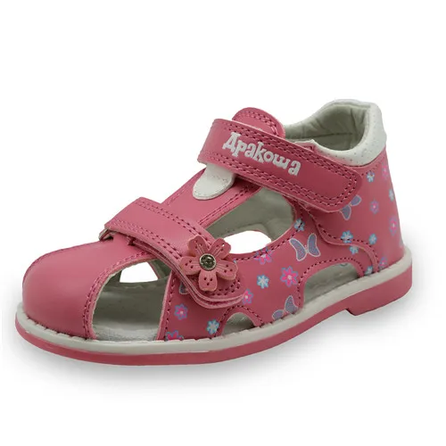 Apakowa/Обувь для девочек из искусственной кожи; летние сандалии для маленьких девочек; нескользящая обувь для малышей; детская обувь - Цвет: pink