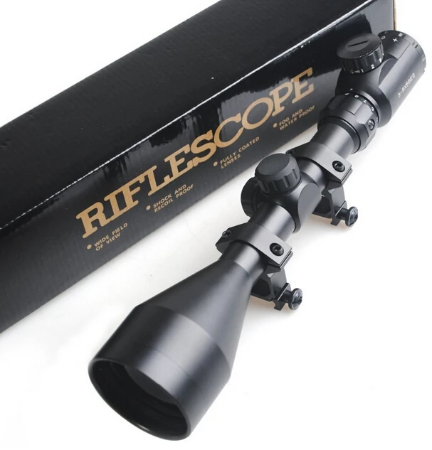 

Tactical Optical Scope 3-9x56 EG Red Green Illuminated Rifle Optics Scopes Mil Dot Hunting Shooting Riflescope w/ Free Mount