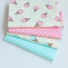 Мороженое хлопок саржевая ткань с принтом хлопковая ткань для шитья своими руками стеганое платье материал для детей и кукол