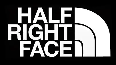 

Half Right Face Military PREMIUM Decal Vinyl Sticker|Cars Trucks Vans Walls Laptop| White |7.5 x 3.75 in|CCI1180