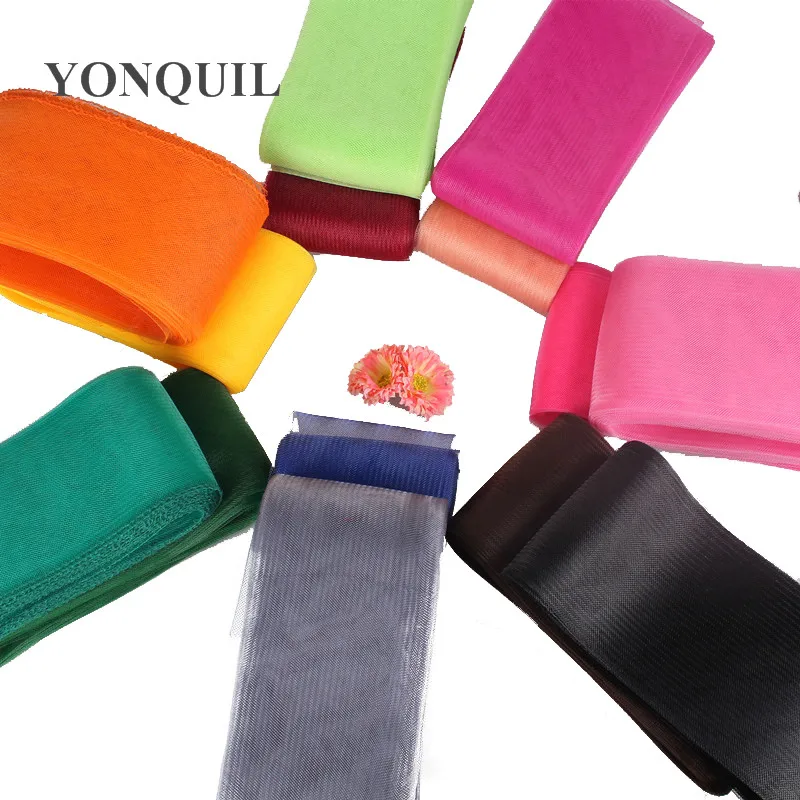

4.7''/12cm Crinoline hair accessories DIY mesh fabric beauty fascinators craft 100yards/lot,4 color/lot 35 colors for select