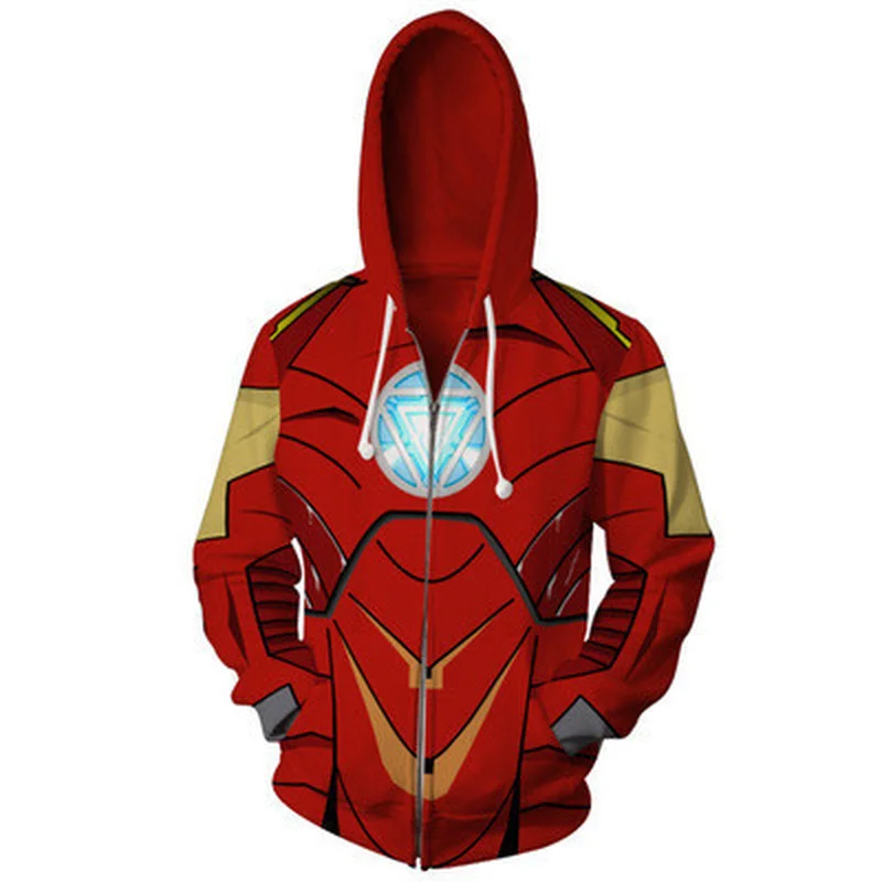 Men Women Avengers Endgame Realm Cosplay Hoodies 3D Pullover Sweatshirt Quantum Realm Superhero Zipper Jacket Costumes