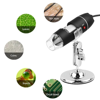

1000X 8 LED Mega Pixels Digital Microscope Handheld USB Endoscope Camera Microscopio Magnifier Electronic Stereo with Mount