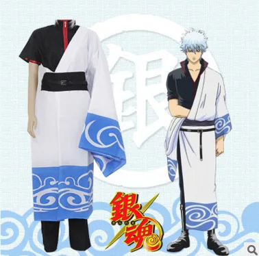 JP Аниме маскарадный костюм Gintama маскарадный костюм для взрослых костюм Саката гинтоки Costumesfor по доступной цене - Цвет: Gintama
