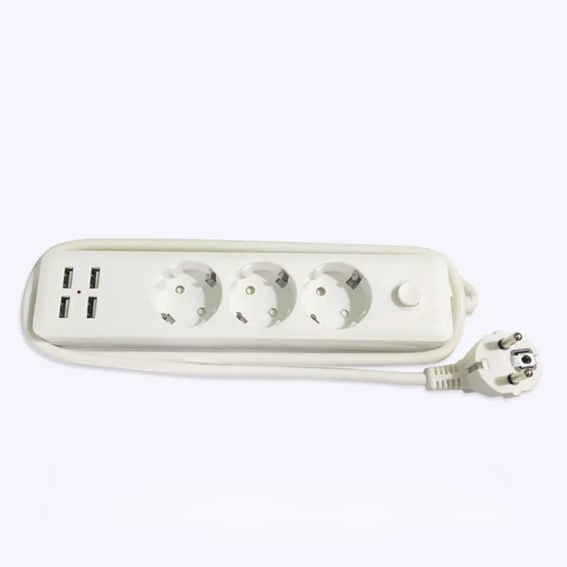 Удлинитель сетевой с европейской вилкой 4 USB порта 1 8 м|Удлинители электрические| |
