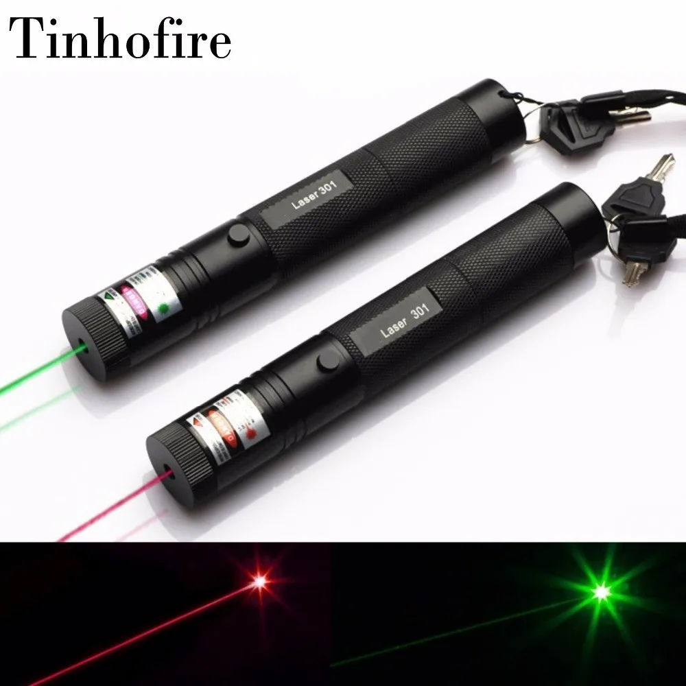 Лазерная указка Tinhofire 301 5 мВт высокая мощность 532 нм зеленый 650нм красная лазерная