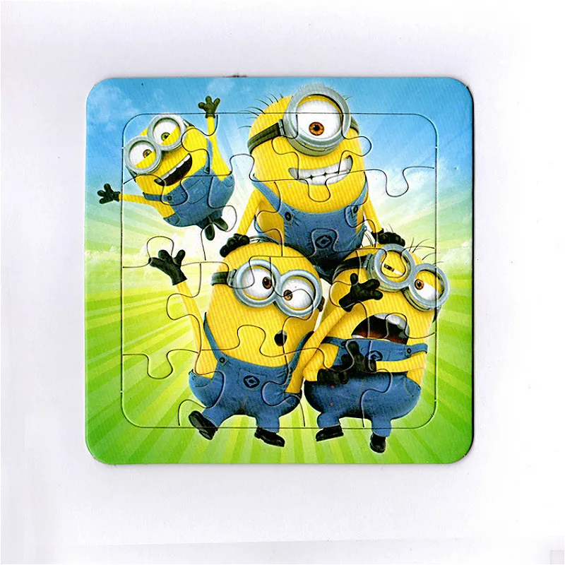 

9 Slice Yellow Man Small Piece Puzzle Toy Children Animals and Vehicle Paper Puzzle Jigsaw Baby Educational Toys for Kids