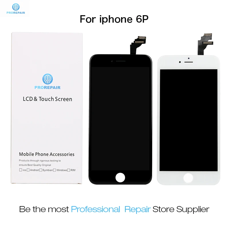

Prorepair 5pcs/lot OEM Refurbish Screen For iPhone 6 Plus LCD Display Touch Screen Digitizer Assembly Replacement